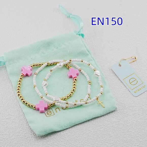 Enewton Pink Cross Bracelet Set